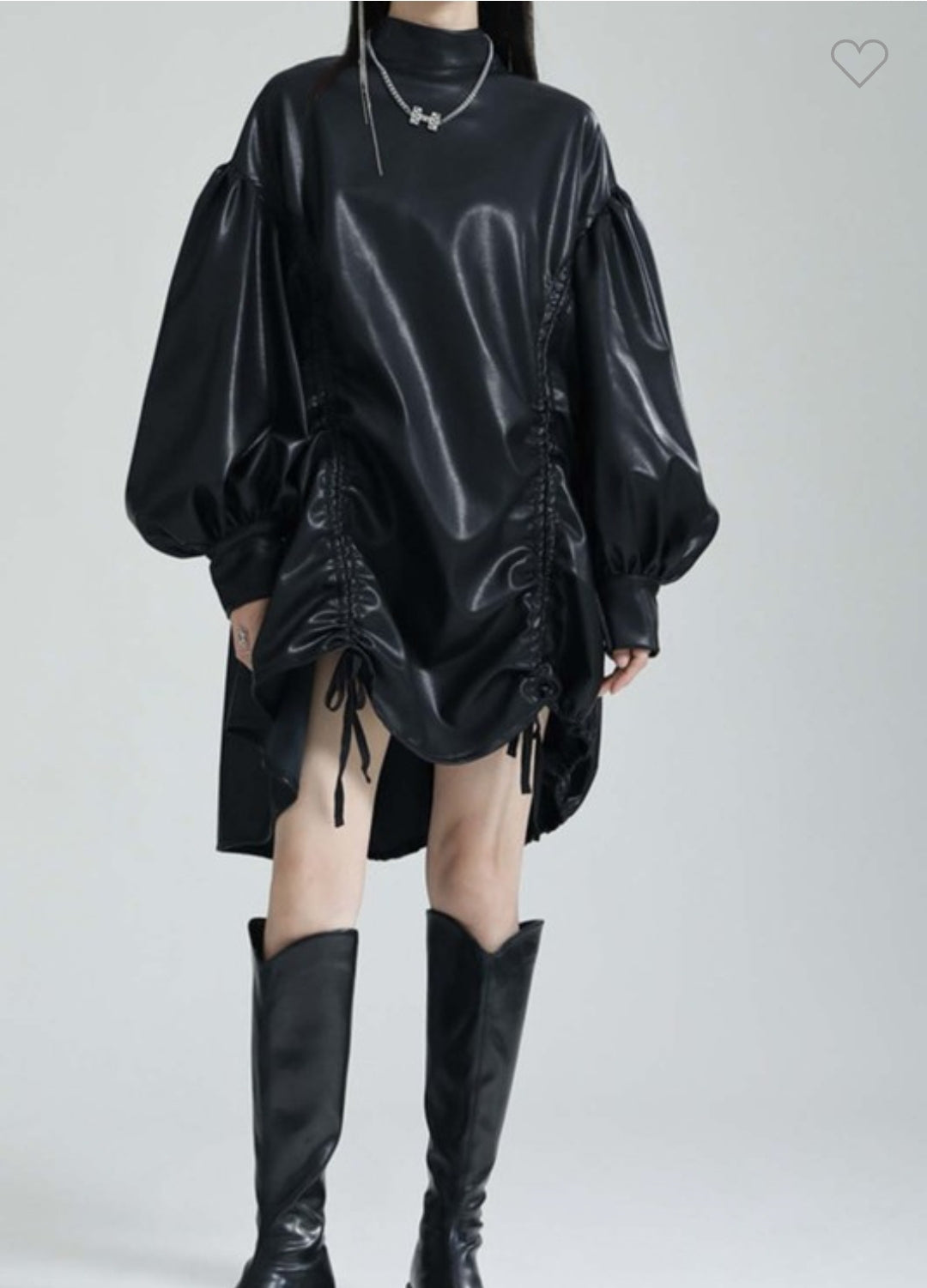 Vegan leather dress