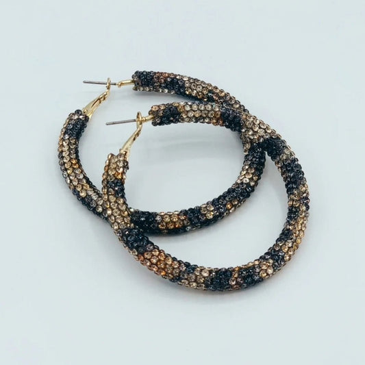 Black And Gold Dazzle Earrings